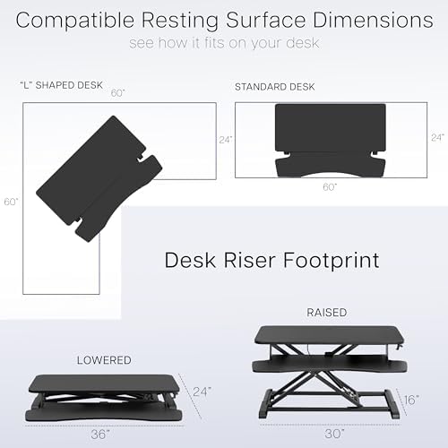 VIVO Rustic Vintage Brown 36 in Standing Desk Converter, DESK-V036KN - Image 6