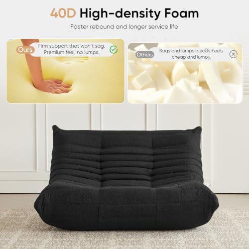 2 Seater Adults Bean Bag Chairs Togo Couch Comfy Lazy Floor Sofa - Image 5