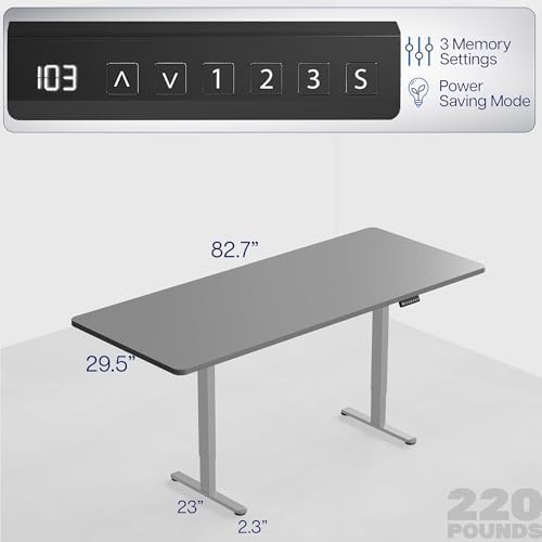 VIVO Black 83 x 30 in Standing Desk, DESK-KIT-E2G84-30B - Image 3