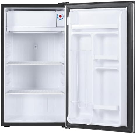 ARCTIC CHEF Mini Refrigerator-Freezer Compartment-Adjustable Thermostat Control-Reversible Doors-Ideal for Dorm, Office, RV, Garage, Apartment-Black, 3.2 CU.FT - Image 5