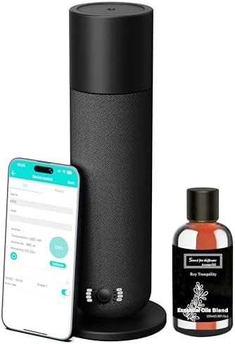 Smart Scent Air Machine for Home, Waterless Essential Oil Diffuser with Roy Tranquility Oil Set for Hotel and Commercial Use, Covers Up to 1000 Sq.Ft, Quiet Aromatherapy Machine for Hotel, Spa by Unknown