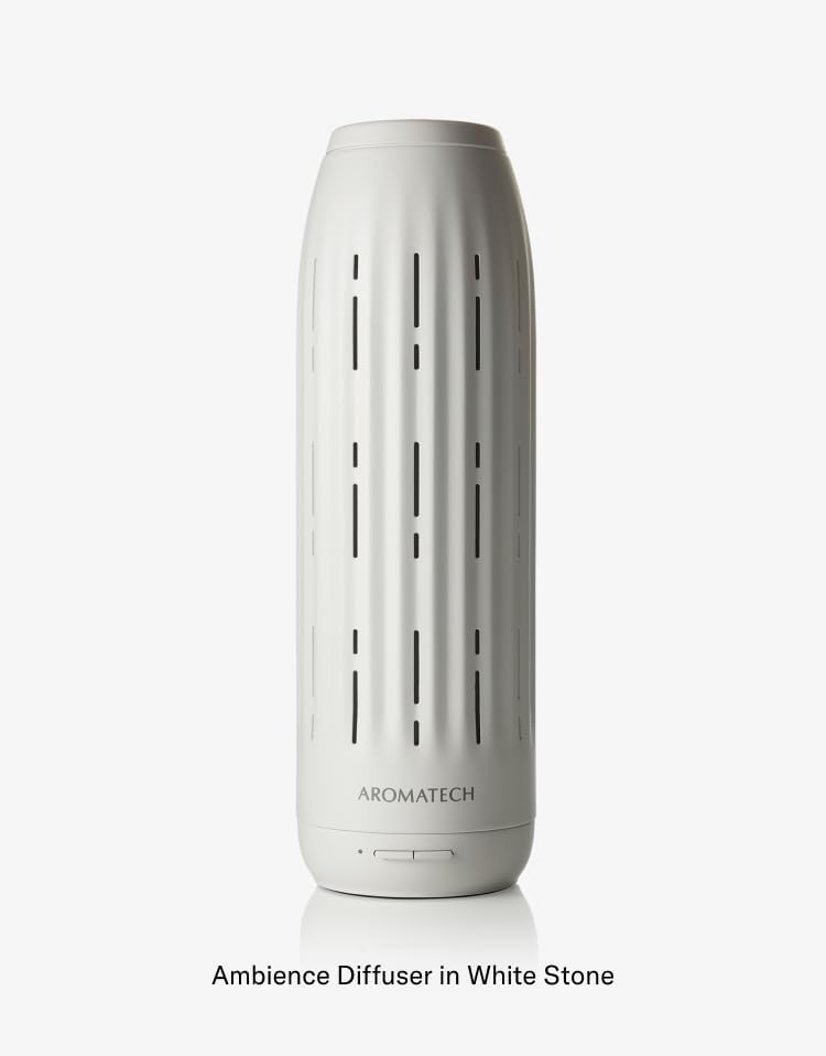 AromaTech Ambience Scent Diffuser – Waterless Cold-Air Diffuser for Essential Oils, Bluetooth App Control, Up to 1000 Sq Ft, Home, Hotel & Spa – White Stone - Image 4