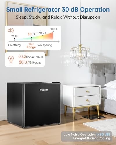 1.6 Cu Ft Mini Fridge with Freezer, Single Door Upright Freezer - Image 4