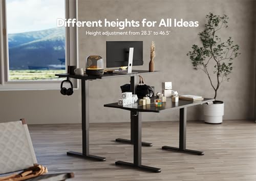 Claiks Electric Height Adjustable Standing Desk, 35x20 Inch, Black - Image 5