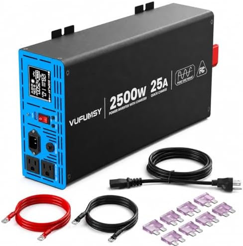 2500W Sump Pump Battery Backup System, Dual Pump Backup (1HP + 1/3HP) by VUFUMSY