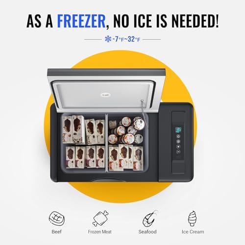 BougeRV 12v refrigerator 30 Quart, -8℉~50℉ Portable Freezer for Car, Black - Image 2