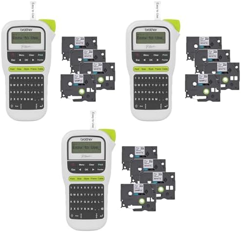 Brother P-Touch,PTH110BP,Easy Portable Label Maker Bundle (4 Label Tapes Included),White,Small,(Pack of 3) by Unknown