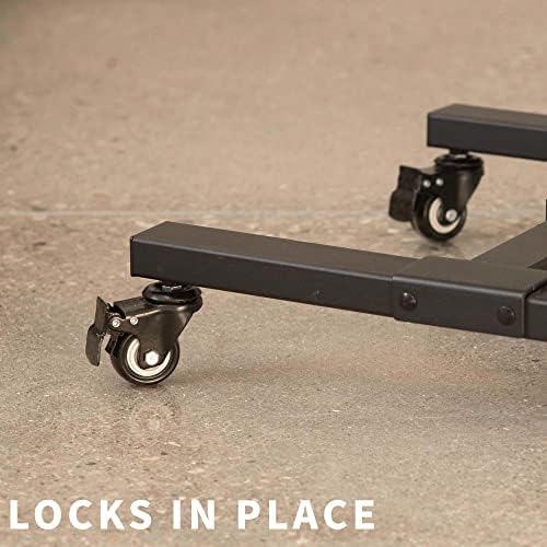 VIVO Black Rolling TV Cart w/Shelf, 13 to 50 inch Screens, STAND-TV07W-S - Image 6