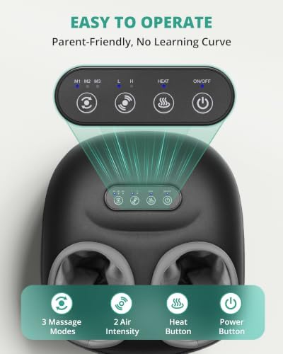Medcursor Foot Massager with Heat, 2026 Upgraded Shiatsu Foot Massagers for Delivers Pain Relief, Tired, Plantar Fasciitis, Adjustable Air Pressure, Fits Up to 13" - Image 5