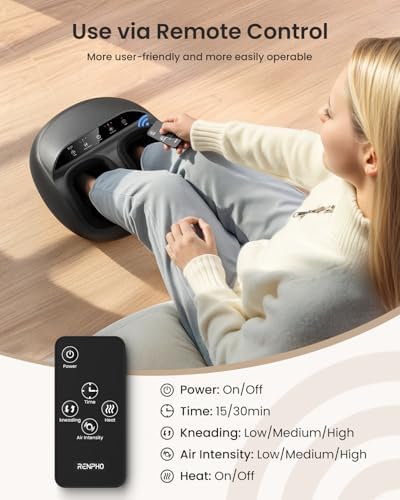 RENPHO Shiatsu Foot Massager with Heat, Deep Kneading & Auto Foot Size Fit - Image 5