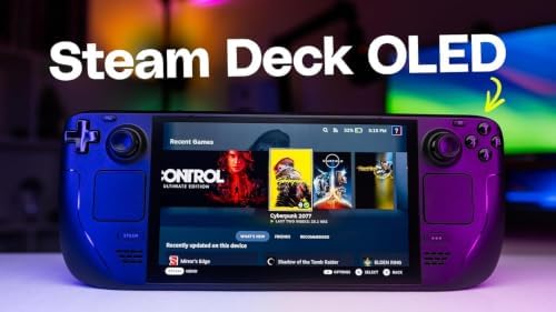 Valve Steam Deck 1TB Upgraded Handheld Gaming Console with Carring case, 1280 x 800 OLED Display Silicone Soft Cover Protector & Joystic Cap & Tempered Glass Film Bundle - Image 2