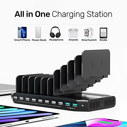 Unitek 10-Port USB-C Charging Station for Multiple Devices with LED Display - Image 4