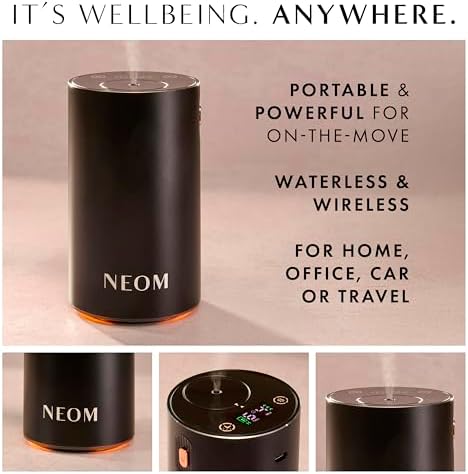 NEOM Wellbeing Pod Mini+ Essential Oil Diffuser, Black I Waterless and Wireless I Portable & Versatile - car, Office or Home I Up to 125 Hours of Natural Fragrance use per Charge - Image 2