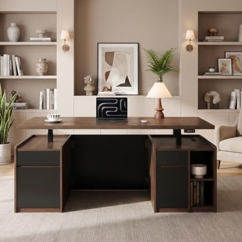 ModernMate 71" Executive Electric Standing Desk with 3 Drawers & Storage - Image 5