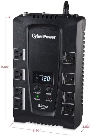 CyberPower CP825AVRLCD Intelligent LCD UPS Battery Backup - Image 6