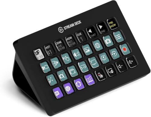 Elgato Stream Deck XL – Advanced Studio Controller,32 Macro Keys,Trigger Actions in apps and Software Like OBS,Twitch,​YouTube and More,USB,Works with Mac-and PC,(Pack of 12) by Elgato