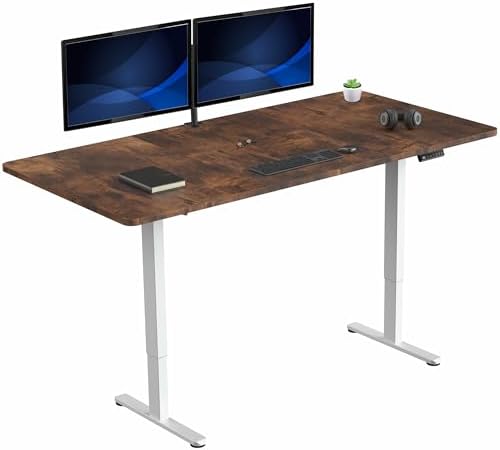 VIVO Rustic Vintage Brown 71 x 36 in Standing Desk, DESK-KIT-E2W7N-36 by VIVO
