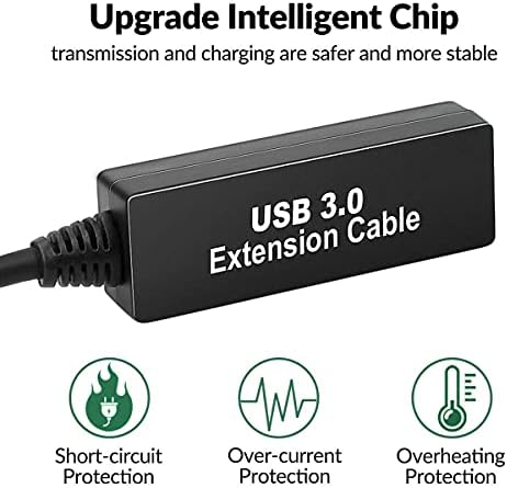 100FT USB 3.0 Active Extension Cable, USB 3.0 Extension Cord A-Male to A-Female, With High-Speed Data Signal Amplifier, Compatible With Quest 3,VR,Rift,360 Kinect,Xbox,Webcam,PS4, HD Camera or More - Image 4