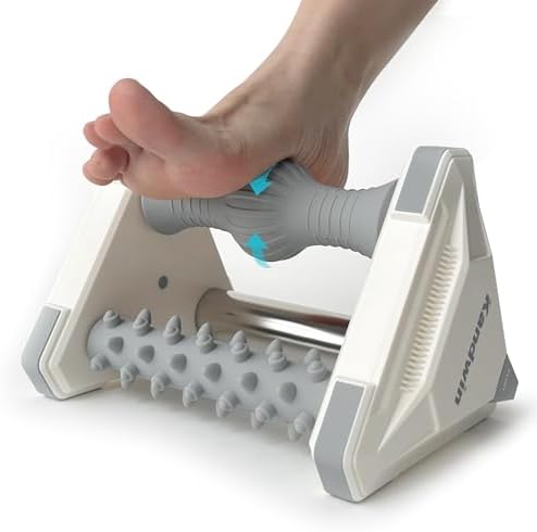 Icing Foot Roller Massager for Plantar Fasciitis Relief, Cold Therapy Massage Tool for Heel Arch Pain & Sore Tired Feet, Runners, Athletes, Standing Workers, Home Office Gym Use, Grey by KANDWIN