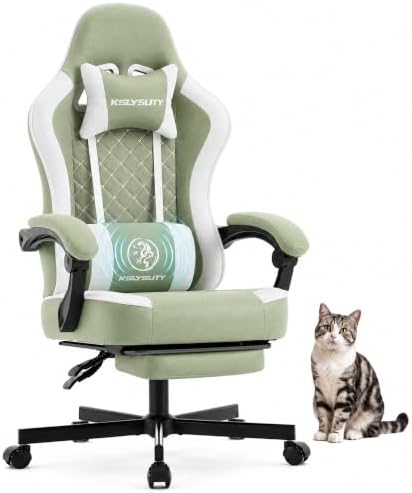 Mistpeople Gaming Chair, Ergonomic High Back Computer Chair with Footrest, Lumbar Support & Pocket Spring Cushion, Comfortable Swivel Home Office Desk Chair for Adults by Unknown