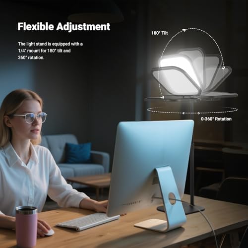 NEEWER Basics 10.8" Video Conference Lighting, 15W Bi Color Edge Lit Full Screen CRI95+ Ring Light with Desk Stand & Phone Holder for Webcam Meeting Streaming Computer Laptop Zoom Calls - Image 6
