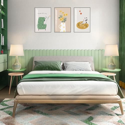 GyroVu 18" Table Lamp Set of 2, Ceramic Table Lamp Classic Beside Lamps Nightstand Lamp Modern Lamp for Living Room, Bedroom & Office Rocker Switch Sage Green-LED Bulbs Included - Image 5