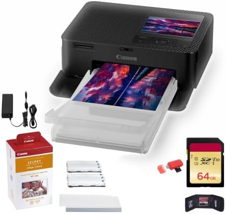 Canon SELPHY CP1500 Compact Photo Printer Accessory Wallet (Black) Bundle by Unknown