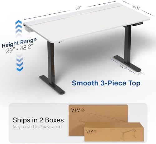 VIVO White 60 x 30 in Standing Desk, DESK-KIT-1B6-P3W - Image 3