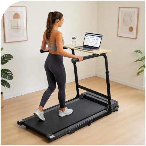 Walking Pad Desk Adjustable Height with Handlebar, 2-in-1 Desk Attachment, Stable Laptop Workstation for Home Office - Image 6