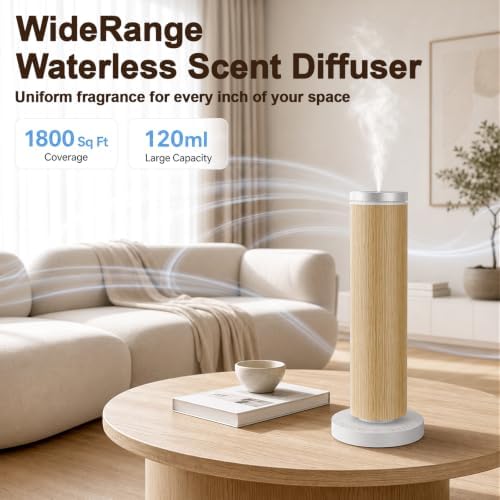 Waterless Essential Oil Diffuser, Wood Scent Diffuser with 5 Fragrance Oils - Image 3