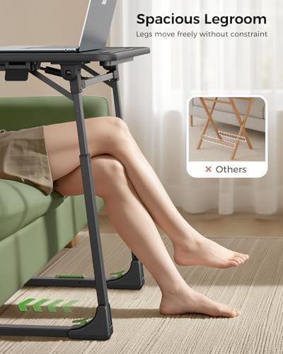 SAIJI Easy Folding TV Tray Table Adjustable TV Dinner Tray - Image 7