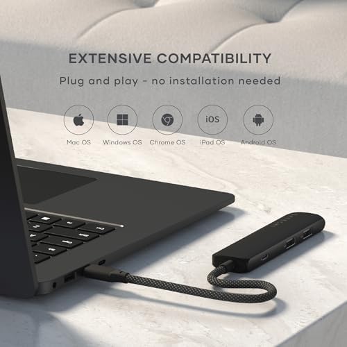 Satechi 4-in-1 USB-C Hub, 4K/60Hz HDMI, 100W PD Charging, Black - Image 6
