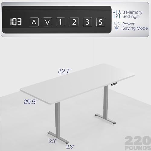 VIVO White 83 x 30 in Standing Desk, DESK-KIT-E2G84-30W - Image 3