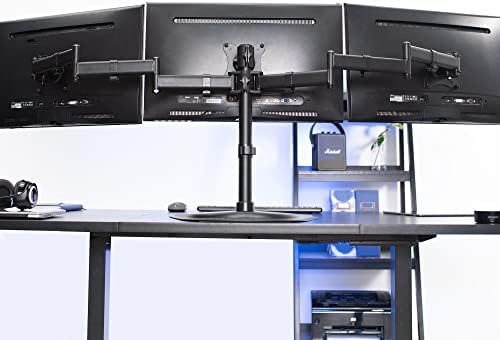 VIVO Triple Monitor Mount Fully Adjustable Desk Free Stand for 3 LCD Screens up to 24 inches STAND-V003P - Image 2