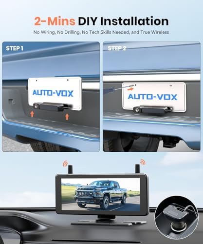 AUTO-VOX 7.2" DVR Portable Solar Wireless Backup Camera, HD 1080P Clearity - Image 2