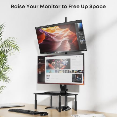 PUTORSEN Single Tall Monitor Stand with 48 inch Pole - Image 3