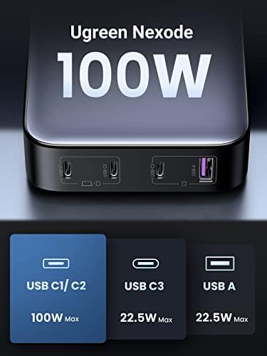 UGREEN Nexode 100W GaN USB C Charging Station, 4-Port Fast Desktop Charger Compatible with MacBook Pro, Dell XPS, iPhone 17/16/15 Series, Galaxy S25/S24 Ultra, Pixel 10/9, iPad, Steam Deck - Image 2