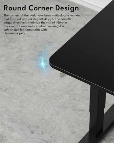 Electric Standing Desk, Gaming Desk, 40 x 24 Inch, Black - Image 7
