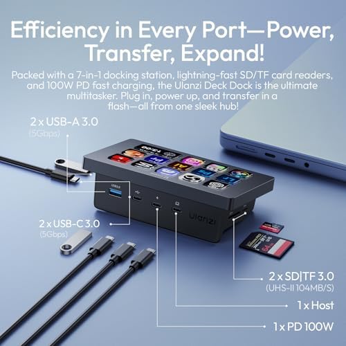 ULANZI D200H Stream Controller & USB C Docking Station with Stand Base - Image 4
