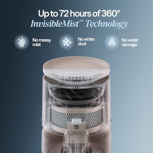 BLUEAIR 7.6L Top-Fill Humidifiers for Home, 2 Gallon, DreamWell H76i Beige - Image 4