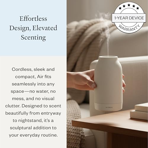 Vitruvi Air Cordless Diffuser with Pacific Natural Scent Refill, Waterless, Rechargeable, up to 1500 Sq Ft - Portable Aromatherapy Essential Oil Diffuser - Image 5