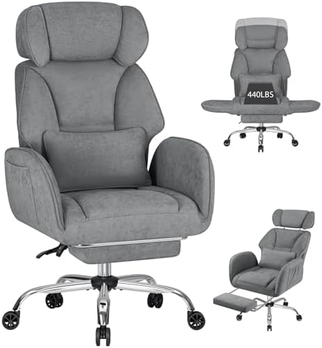 HOFFREE Criss Cross Chair with Wheels for Gaming,Reading,Working(Grey) by HOFFREEOfficial