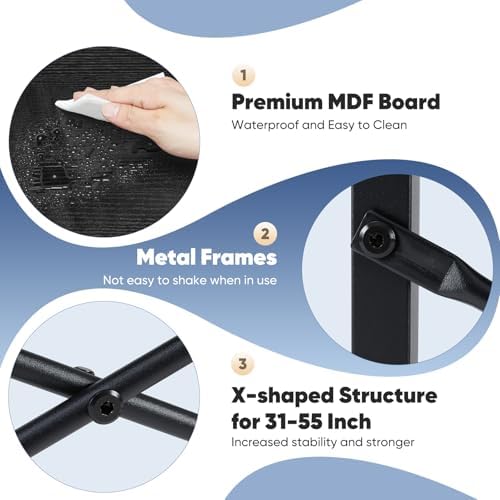 DUMOS 32 in Small Computer Desk for Home Office, Modern Study Work Table Simple Style for Bedroom, Writing Desks with X-Shaped Reinforcement, 2 Pack, Black - Image 6