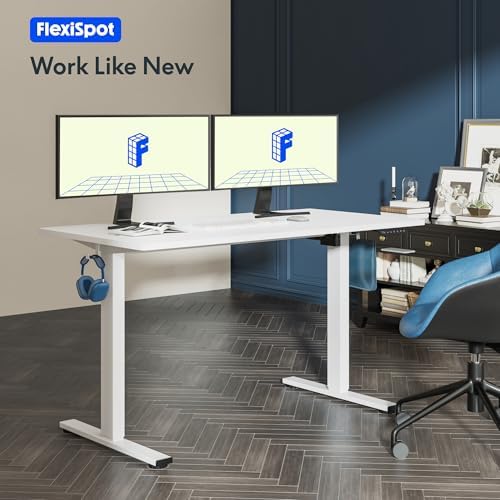 FLEXISPOT 48"x24" Electric Standing Desk, White - Image 6