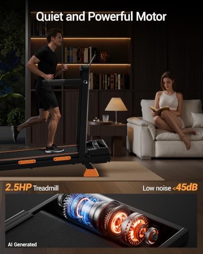 16% Incline Walking Pad Treadmill, 3-in-1 Under Desk Treadmill with Handles - Image 6
