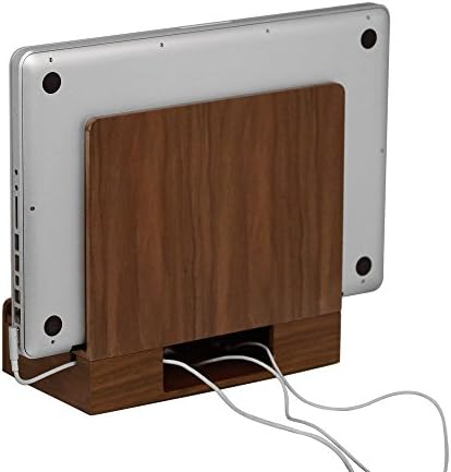 G.U.S. The Original Multi Charging Station | Home Office Desktop Charging Station for Multiple Devices | for Laptops, Tablets, Smart Phone | Phone Holder, Station Dock & Organizer - Walnut - Image 4