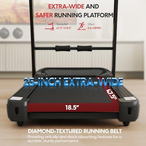 Foldable 4 in 1 Treadmill Walking Pad with Incline Remote Control Compact 3.0HP Under Desk Treadmill for Home Office Fitness 300 lbs Capacity with Handle Bar - Image 5
