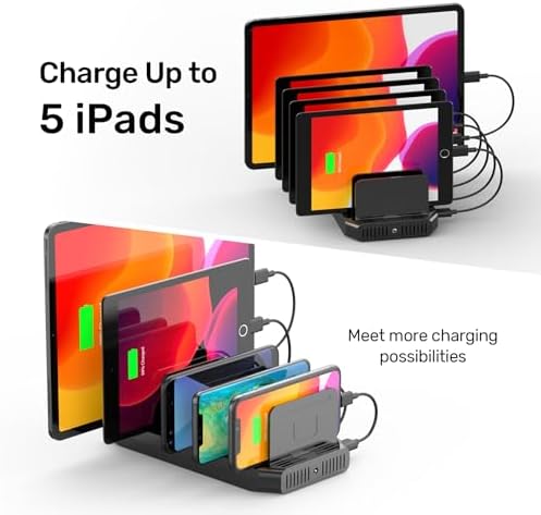 Unitek 5PCS 10 USB Charging Station Multiple Devices for iPad Tablet iPhone - Image 3
