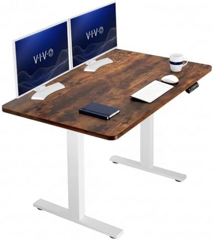 VIVO Rustic Vintage Brown 48 x 30 in Standing Desk, DESK-KIT-1W5N by VIVO