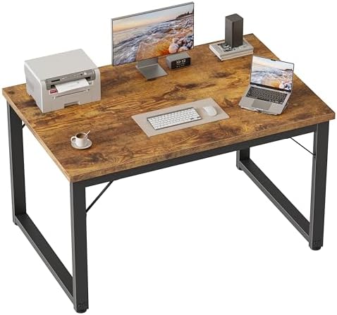 Mericonia 40 Inch Computer Desk, 1" Thick Small Office Table, Brown by MERICONIA